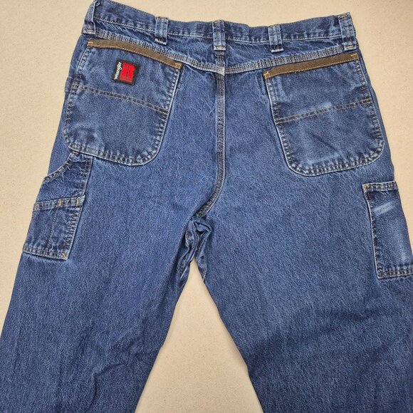 Wrangler Riggs Workwear Rugged Cargo Blue Jeans Sz 38/32 EXCELLENT CONDITION!!! - Picture 5 of 8